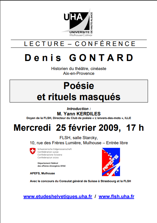 image de Affiche poésie et rituels masqués