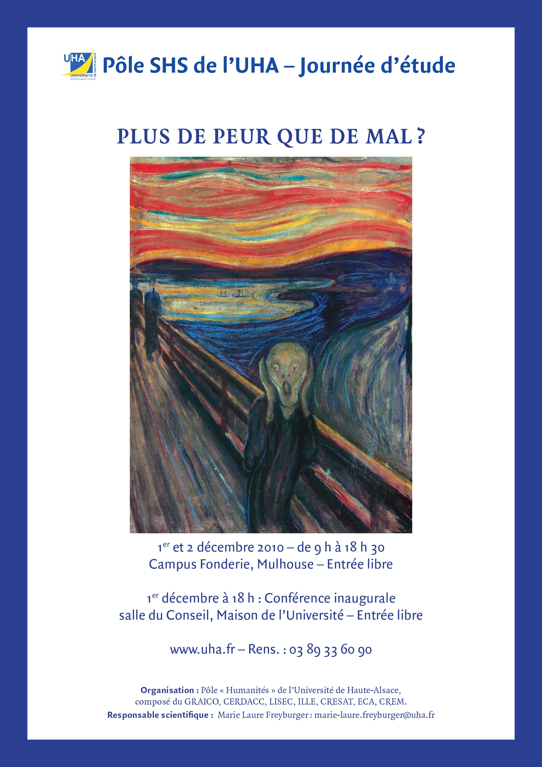 image de PLUS DE PEUR QUE DE MAL - colloque