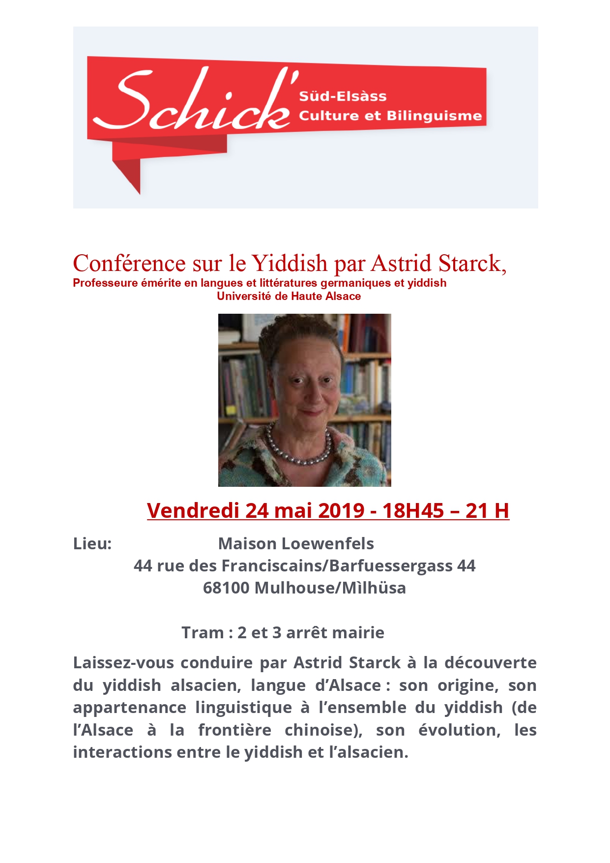 image de Affiche conférence sur le Yiddish
