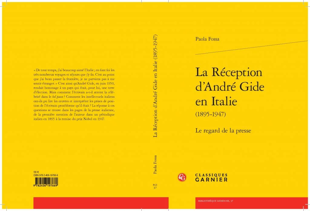 Affiche la Réception d'André Gide en Italie - Parution